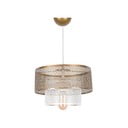 Bela/zlata viseča svetilka s kovinskim senčilom ø 26,5 cm – Opviq lights