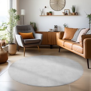 Svetlo siva pralna okrogla preproga ø 160 cm Sky – Ayyildiz Carpets
