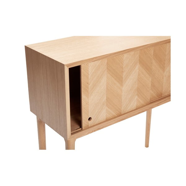 Komoda iz hrastovega lesa Hübsch Herringbone, výška 90 cm-image-2