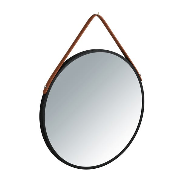 Črno viseče ogledalo Wenko Borrone, ø 40 cm-image-2