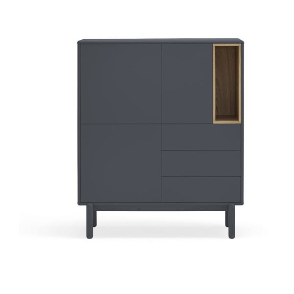 Temno siva visoka komoda 100x120 cm Corvo - Teulat