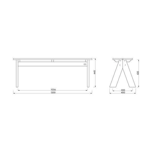 Modra vrtna klop iz masivnega lesa Navo – noo.ma-image-3