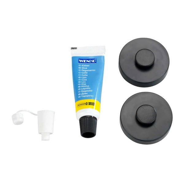 Dvodelni komplet črnih stenskih nosilcev Wenko Power-Loc Classic Plus-image-2