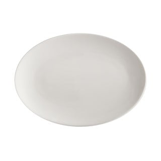 Bel porcelanast krožnik Maxwell & Williams Basic, 35 x 25 cm