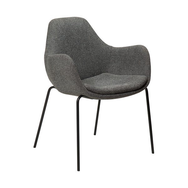 Siv fotelj iz tkanine bouclé Zimmer – DAN-FORM Denmark