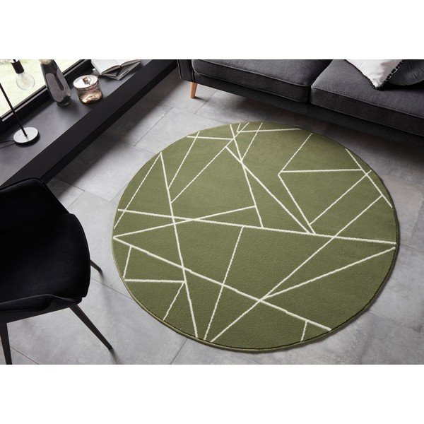 Zelena preproga Ragami Velvet, ø 140 cm-image-1