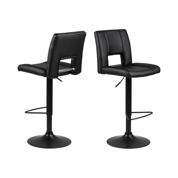 Črni barski stol z nastavljivo višino Actona Sylvia-image-2