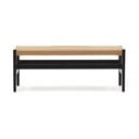 Črna/naravna klop Zaide – Kave Home