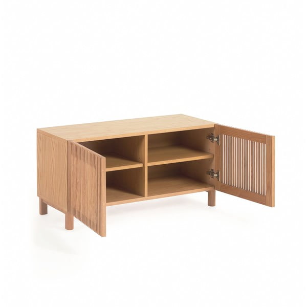 Omarica za čevlje v hrastovem dekorju s klopjo Beyla – Kave Home-image-2