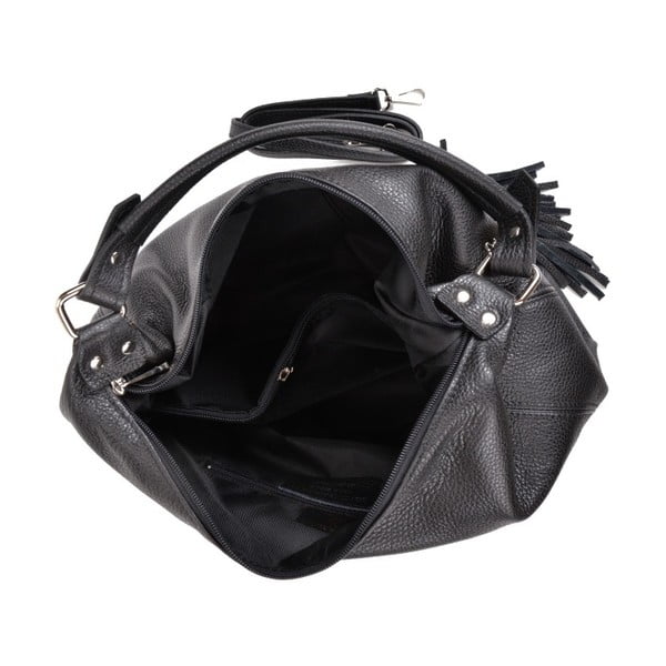 Črna usnjena torbica Sofia Cardoni Bruhna-image-2