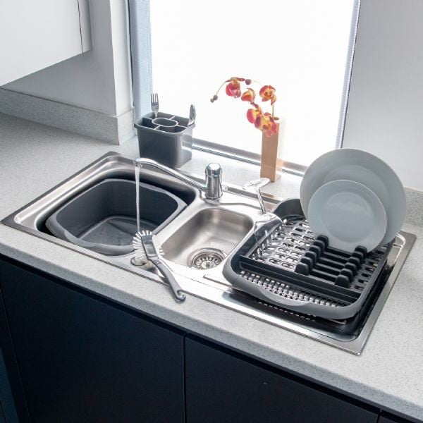 Opečnato rdeč plastični lavor Addis, 38 x 32 x 14 cm-image-1