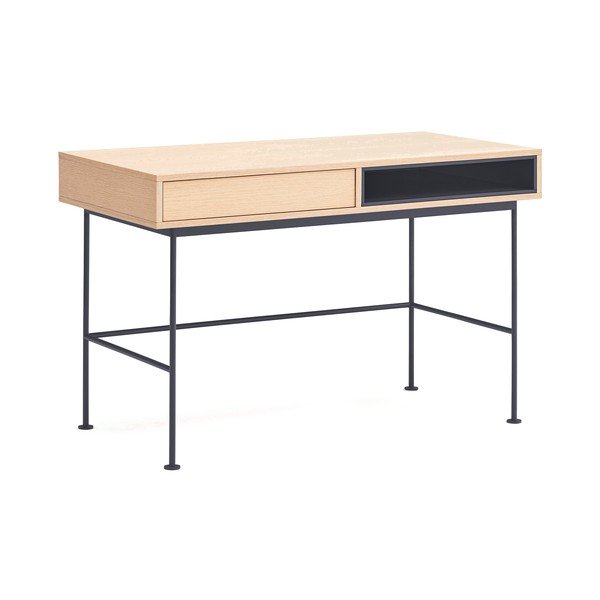 Pisalna miza z mizno ploščo v hrastovem dekorju 60x120 cm Yoko – Teulat-image-3