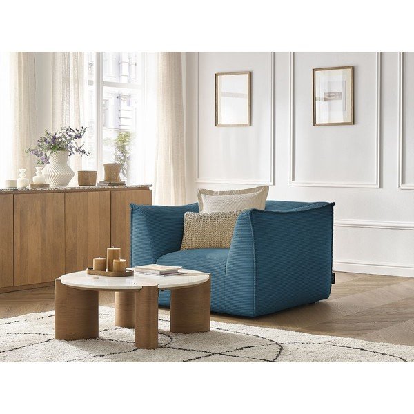 Moder fotelj iz rebrastega žameta Giorgia – Bobochic Paris-image-4