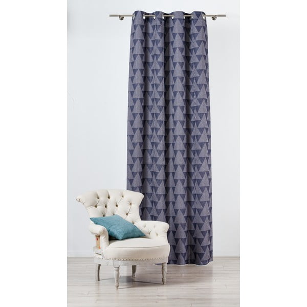 Modra/siva zavesa 130x260 cm Zatapa – Mendola Fabrics
