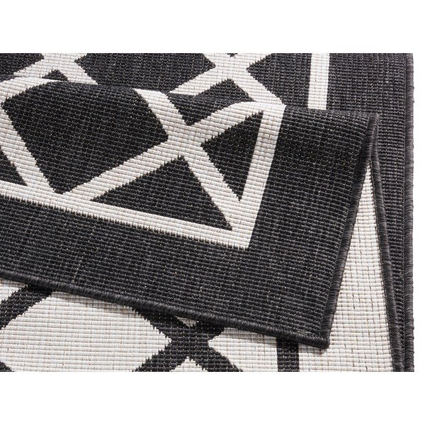 Črno-krem zunanja preproga NORTHRUGS Sydney, 80 x 250 cm-image-1