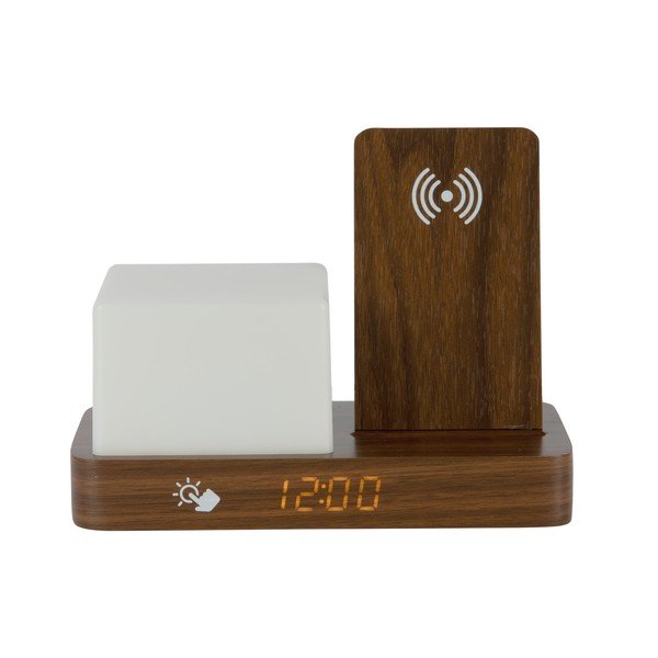 Digitalna/namizna budilka z brezžičnim polnilnikom Retro LED Night Light – Karlsson-image-3
