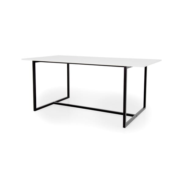Bela jedilna miza s črnimi kovinskimi nogami Tenzo Mello-image-1