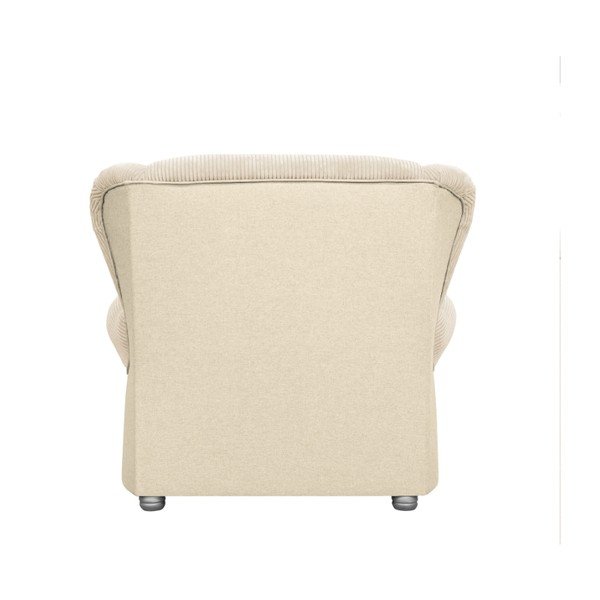 Bež ležalnik iz rebrastega žameta Lord – Ropez-image-4