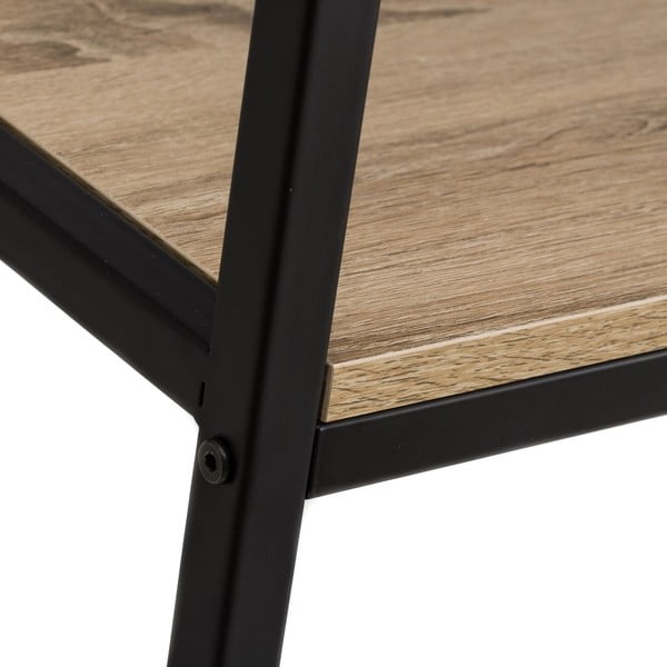 Črn regal v hrastovem dekorju 60x180 cm Urban – Casa Selección-image-3