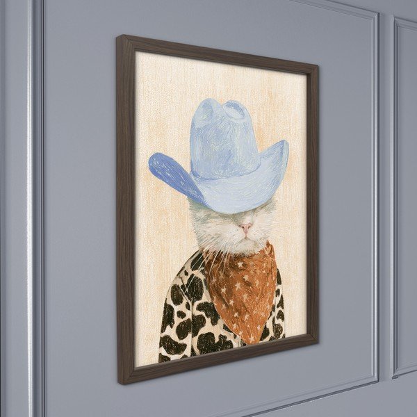Tiskana slika z okvirjem 30x40 cm Howdy Cat – Styler-image-1