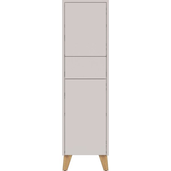 Kremno bela visoka kopalniška omarica v mat dekorju 33x123 cm Arnea – Germania-image-3