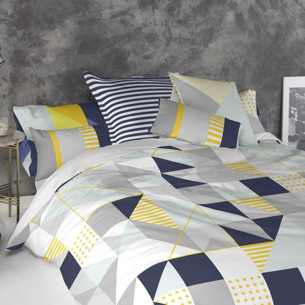 Komplet 2 bombažnih prevlek za vzglavnike Blanc Geo Dot-image-1