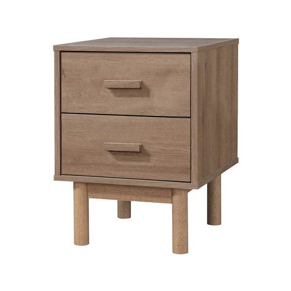 Nočna omarica v hrastovem dekorju v naravni barvi Melanie – Støraa-image-2