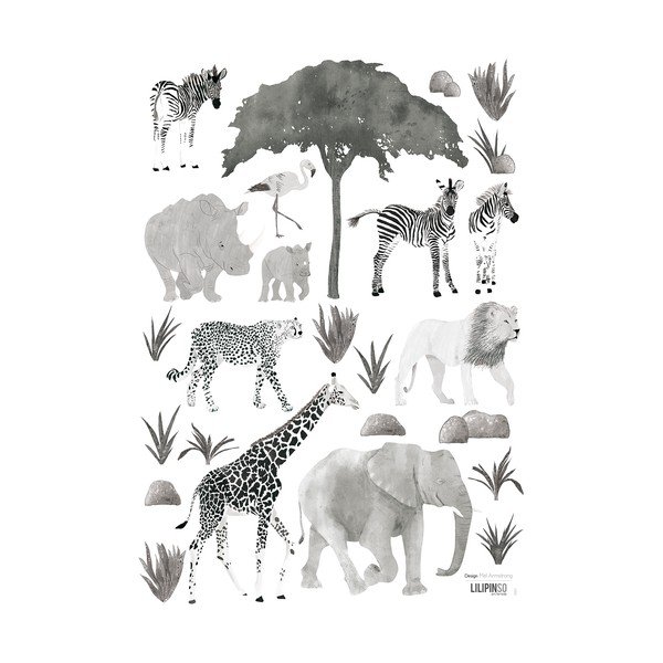 Nalepke 30x42 cm Wild Animals – Lilipinso