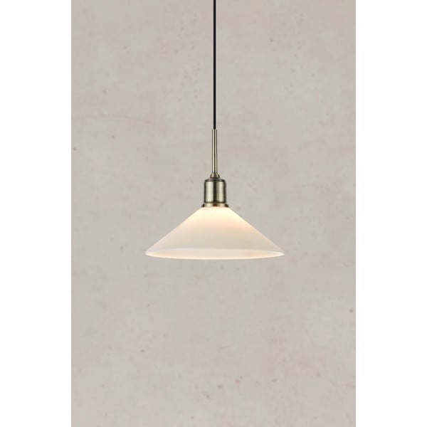 Belo-medeninasta viseča svetilka s steklenim senčilom ø 25 cm Vela – Markslöjd-image-4