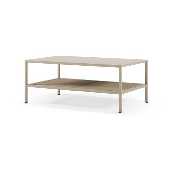 Kremno bela kovinska klubska mizica 60x100 cm Fayna – Marckeric-image-3