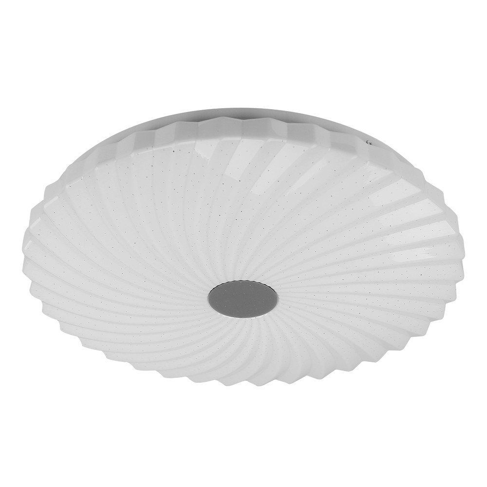 Bela LED zatemnitvena stropna svetilka z daljinskim upravljalnikom 38,5x38,5 cm Calipso