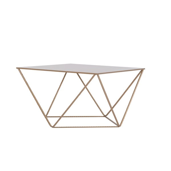 Zlata kavna mizica Custom Form Daryl, 80 x 80 cm
