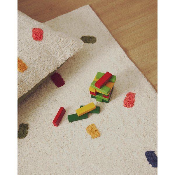 Kremno bela bombažna otroška preproga 90x150 cm Epifania – Kave Home-image-2