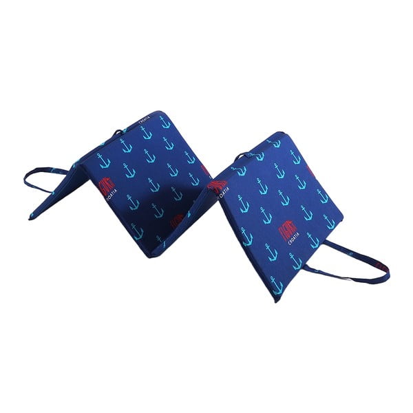 Modra vrtna sedežna blazina za ležalnik 49x137 cm   Anchors – B.E.S.