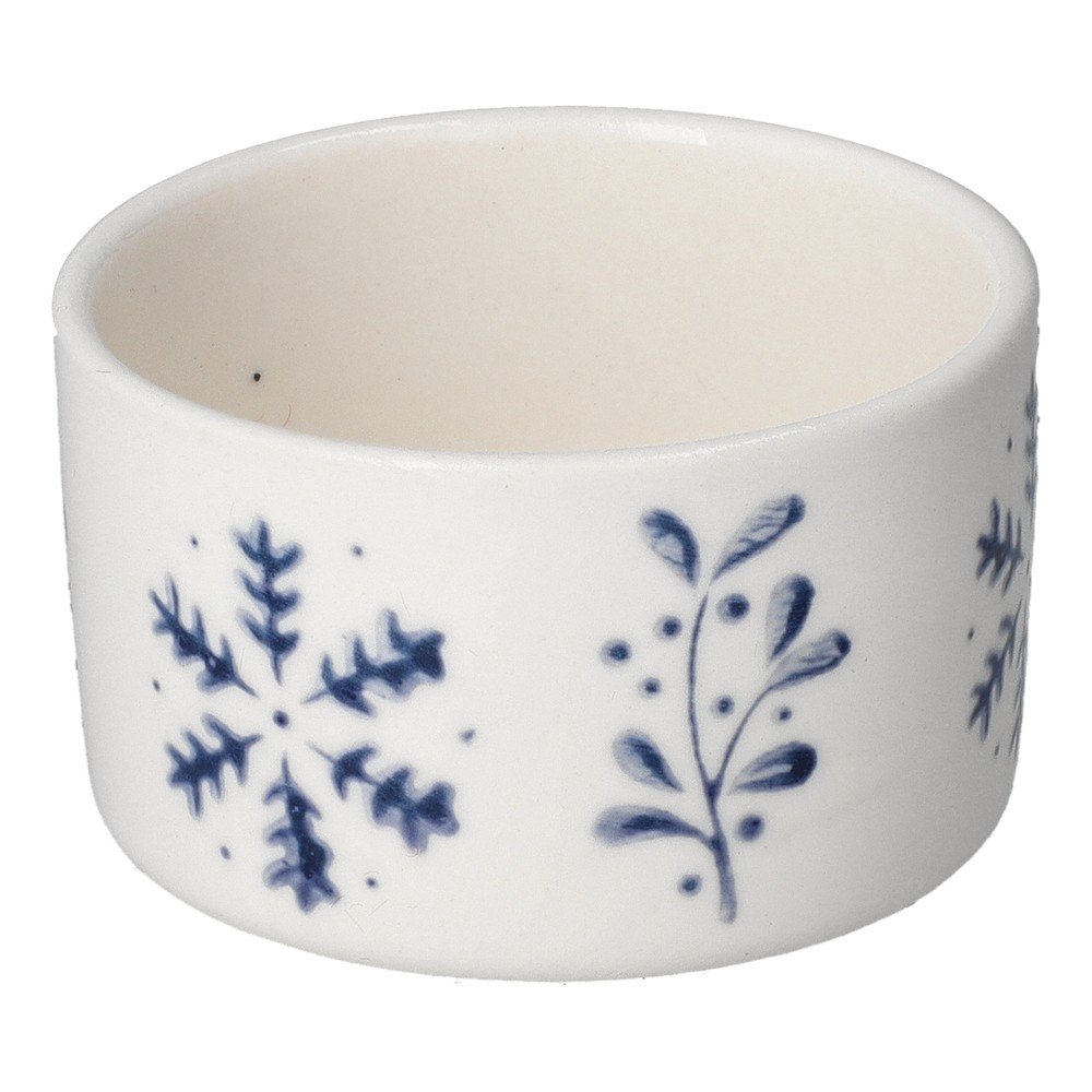Porcelanast svečnik z božičnim motivom