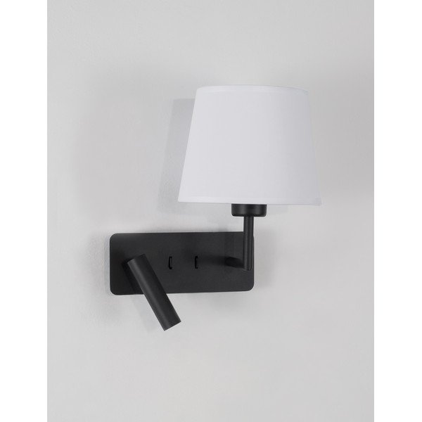 Bela/mat črna aluminijasta stenska svetilka z upogljivo konstrukcijo Savona – Nova Luce-image-3