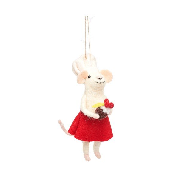 Volnen okrasek za jelko 14 cm Mary Baker Mouse – Sass & Belle