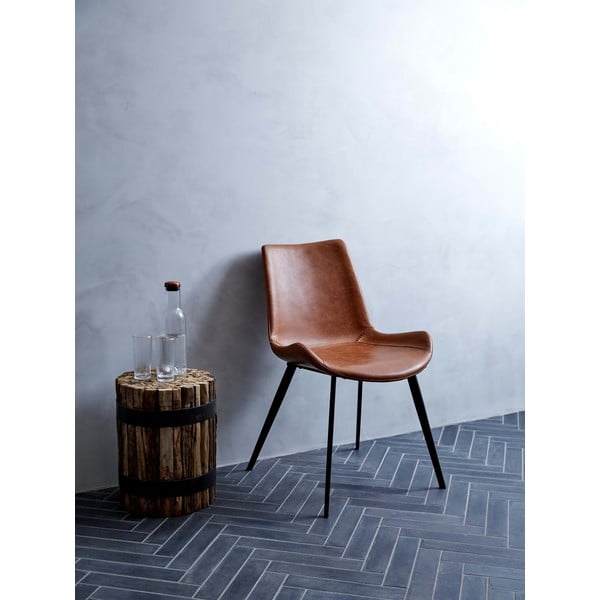 Rjav jedilni stol iz umetnega usnja DAN-FORM Denmark Hype-image-1