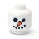 Bela plastična otroška škatla za shranjevanje ø 24x27 cm Head Snowman L – LEGO®