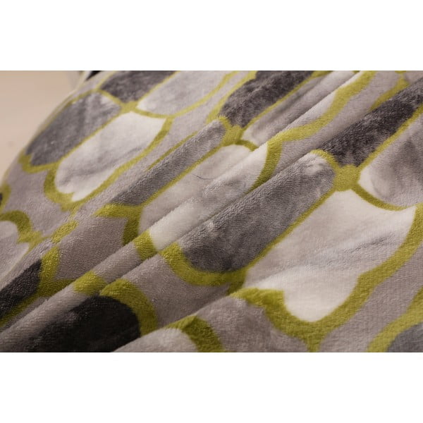 Zelena/siva enojna posteljnina iz mikropliša 140x200 cm – My House-image-4