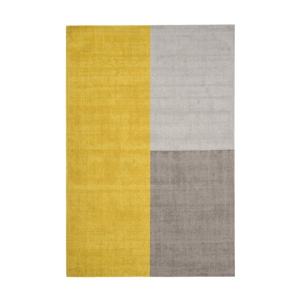 Rumeno-siva preproga Asiatic Carpets Blox, 120 x 170 cm