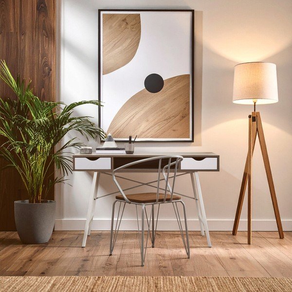 Siv/v temni naravni barvi jedilni stol iz masivnega bresta District – Premier Housewares-image-3