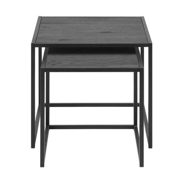 Črne kavne mizice v kompletu 2 kos Seaford - Actona-image-1