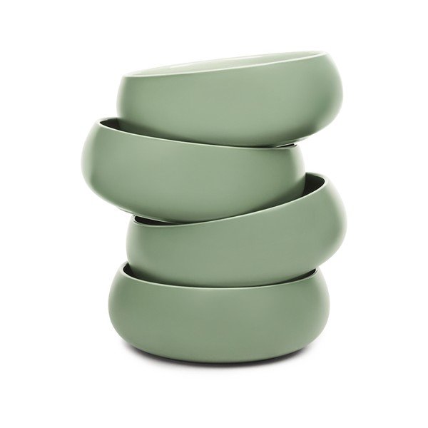 Zelene skledice v kompletu 4 ks za juho ali ramen iz kamenine 1 l Aura Vira – Bonami Selection-image-4