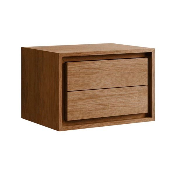 Rjava stenska omarica za pod umivalnik iz masivnega tika 60x40 cm Kenta – Kave Home
