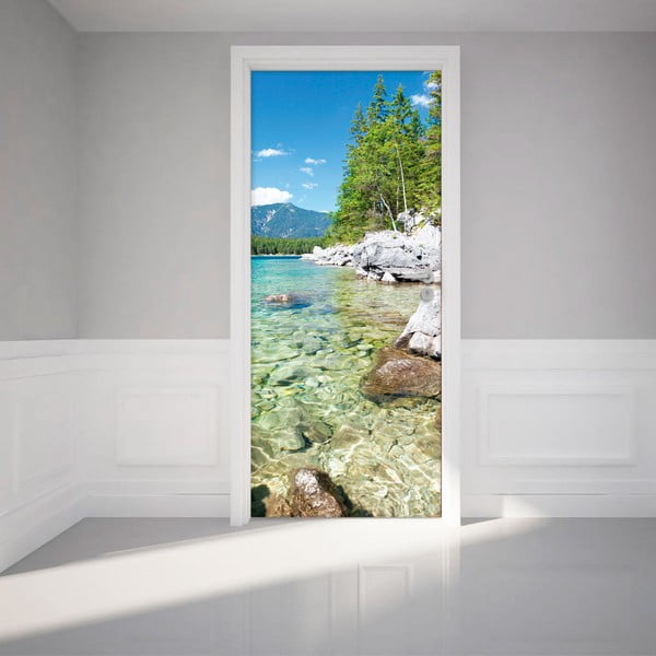 Samolepilna nalepka za vrata Ambiance Crystal Lake, 83 x 204 cm