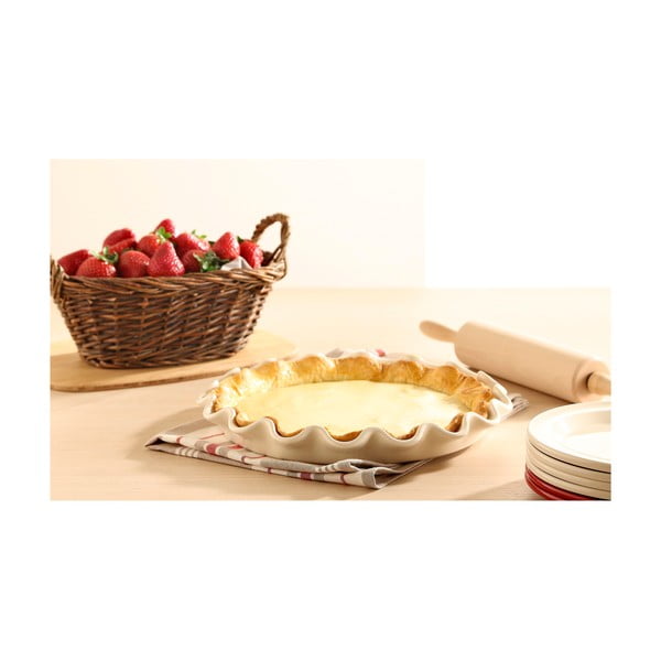 Plitva pločevinasta posoda za torte v slonokoščeni barvi Emile Henry, ⌀ 33 cm-image-3