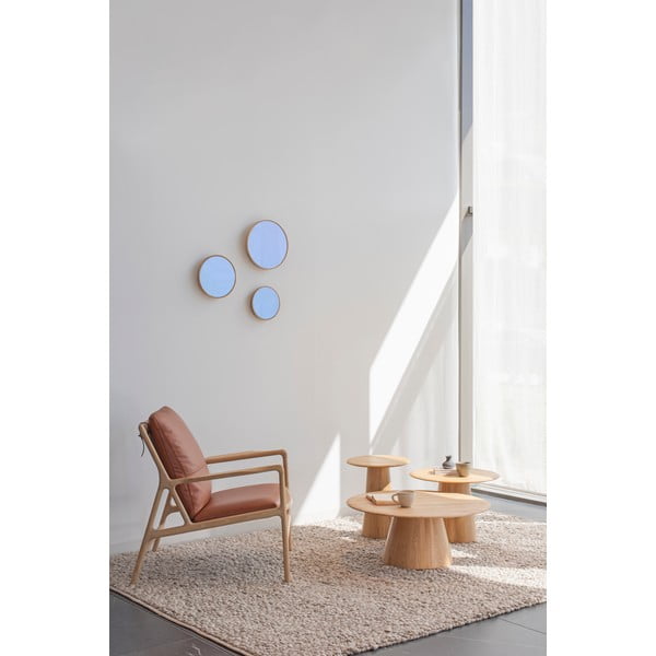 Okrogla mizica iz masivnega hrasta v naravni barvi ø 80 cm Mushroom – Gazzda-image-1