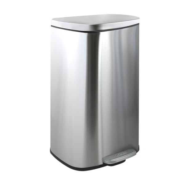 Jeklen koš za smeti v mat srebrni barvi s pedalom 50 l Akira – Spirella
