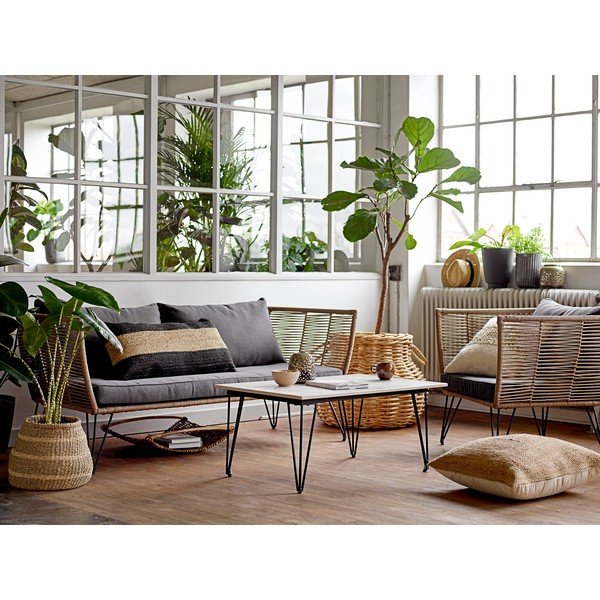Kovinska vrtna klubska mizica 60x90 cm Mundo – Bloomingville-image-1